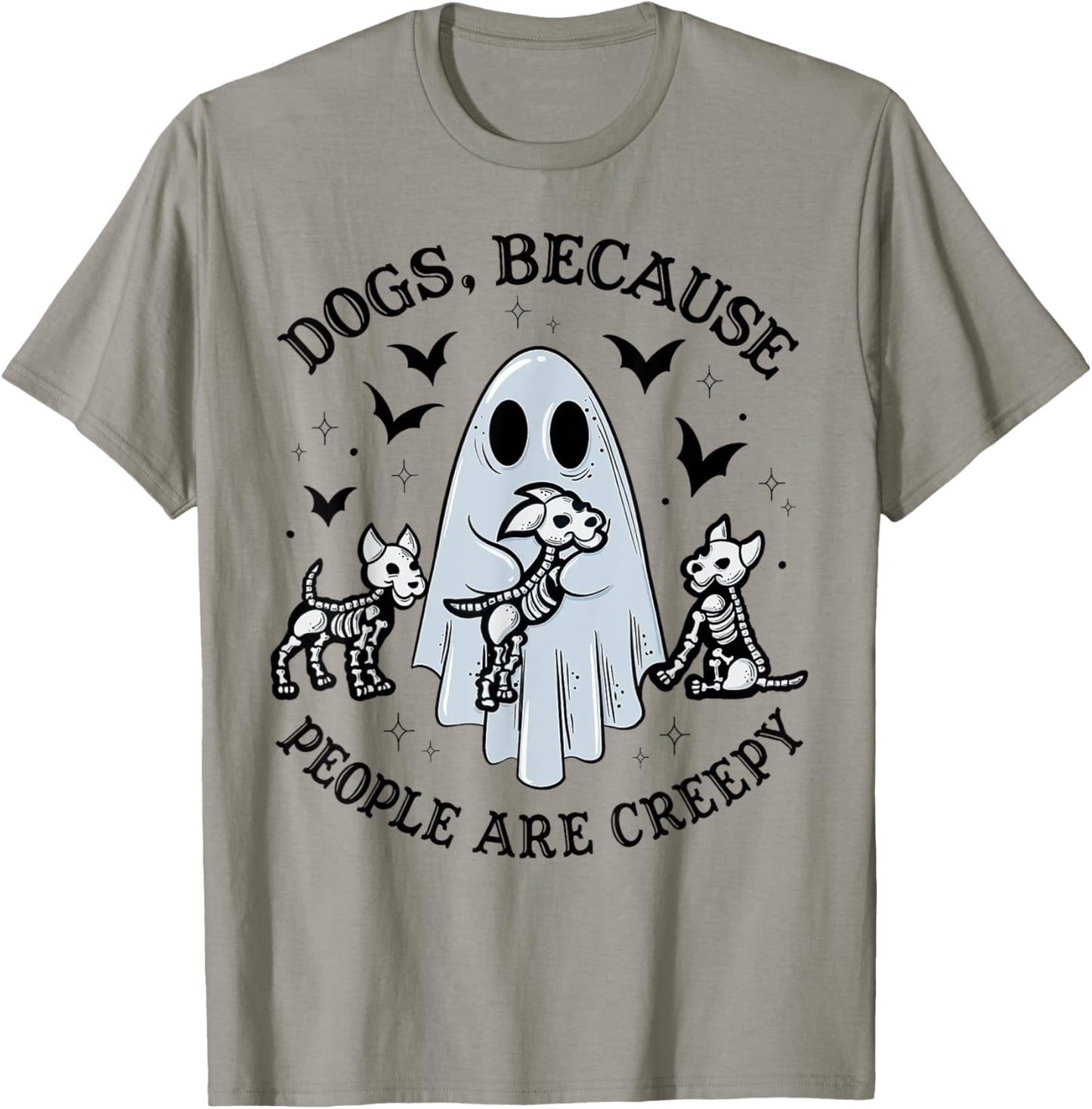 Dogs Because People Are Creepy Halloween Dog Grooming T-Shirt - T-Shirt | Sand