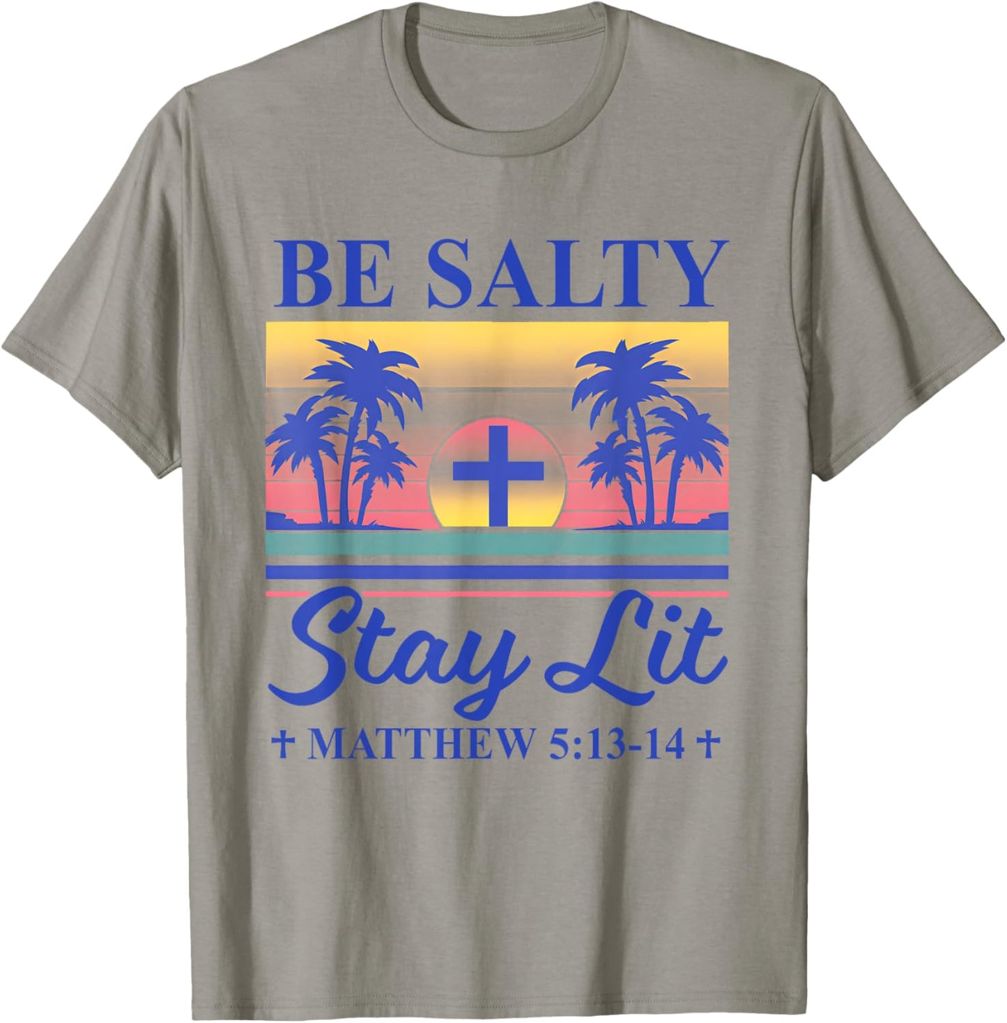 Summer Beach Be Salty Stay Lit Matthew 5:13-14 Women Kids T-Shirt - T-Shirt | Sand