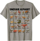 Dinosaur Alphabet - Dino Types Identification - A-Z ABC T-Shirt - T-Shirt | Sand