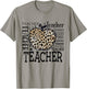 Leopard Apple Teacher Graphic Funny Teacher Back to School T-Shirt - T-Shirt | Sand