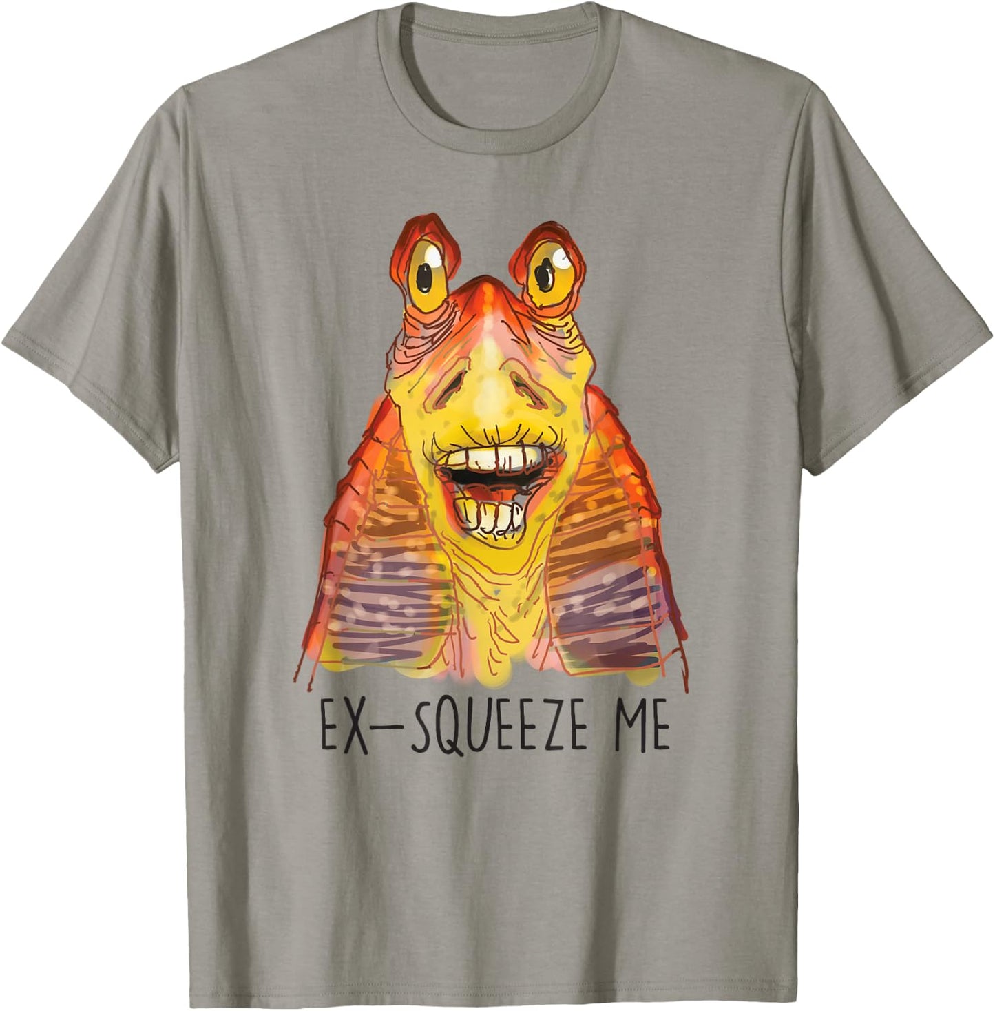 Star Wars Jar Jar Binks Ex-Squeeze Me T-Shirt - T-Shirt | Sand