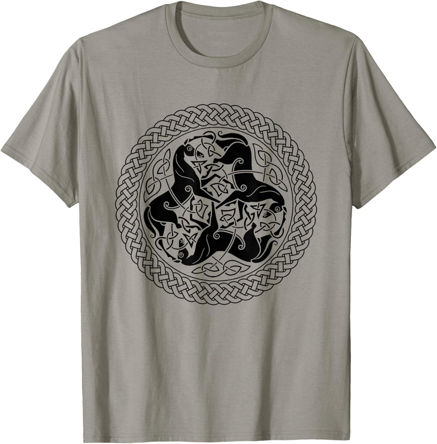 Celtic Epona Knot Ring with Horses T-Shirt - T-Shirt | Sand