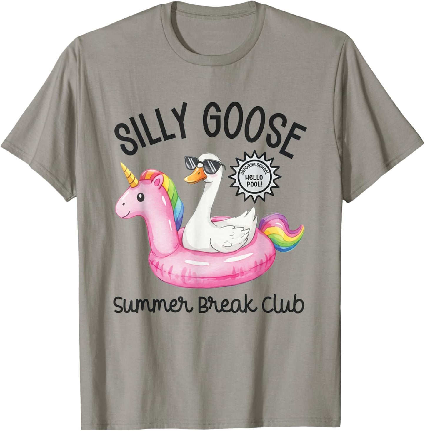 Summer Break Teacher Silly Goose Last Day of School Teacher T-Shirt - T-Shirt | Sand