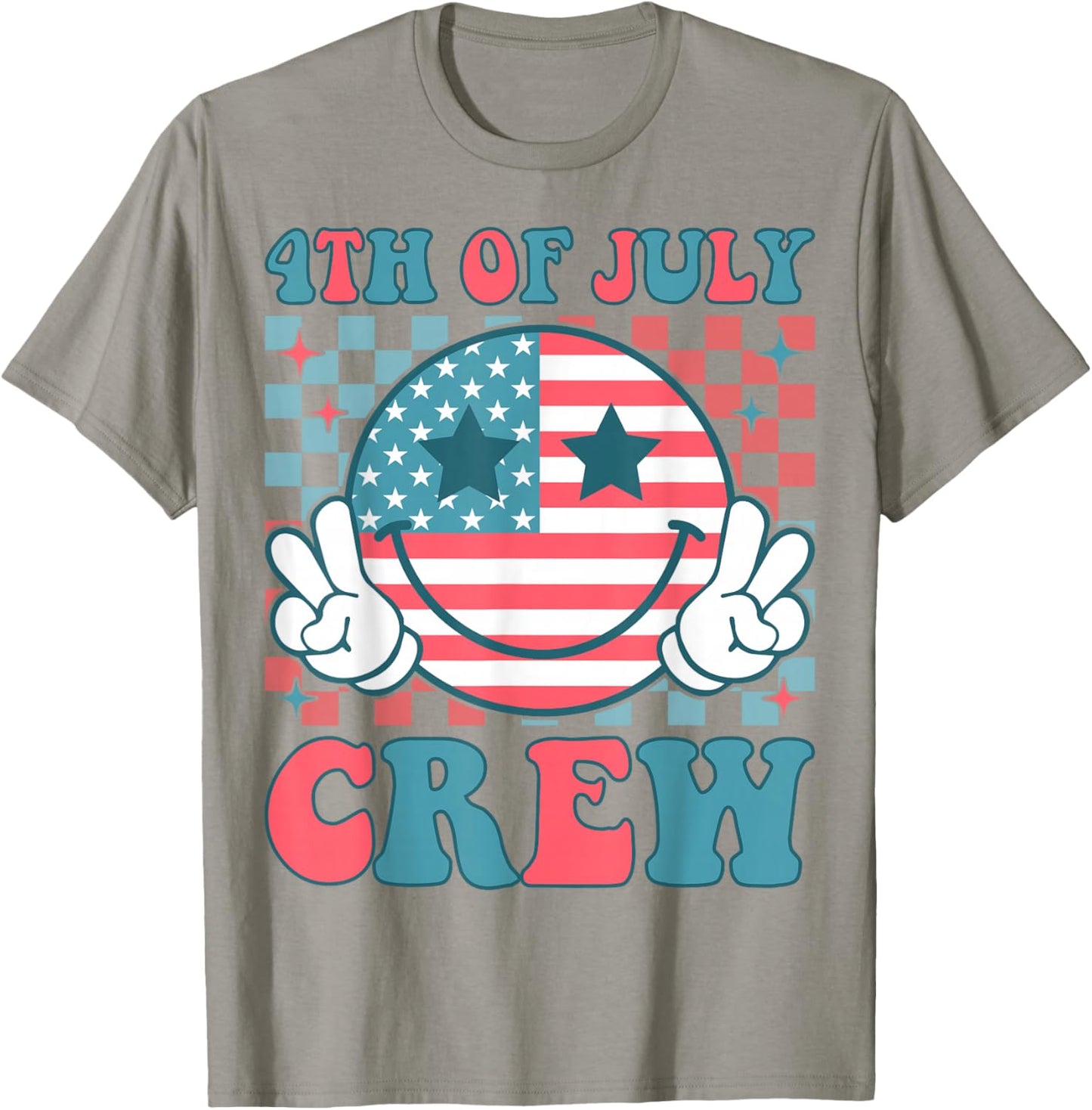 4th of July Crew Matching Family Outfits Independence Day T-Shirt - T-Shirt | Sand