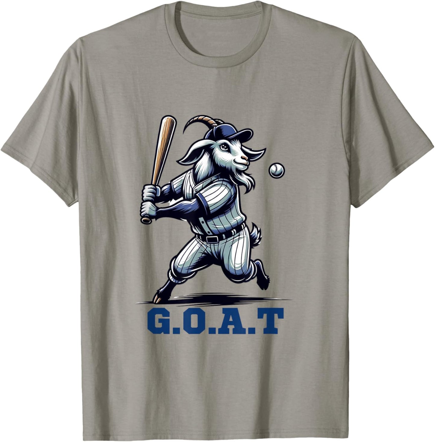 G.O.A.T. Goat Greatest Baseball Player Funny T-Shirt - T-Shirt | Sand