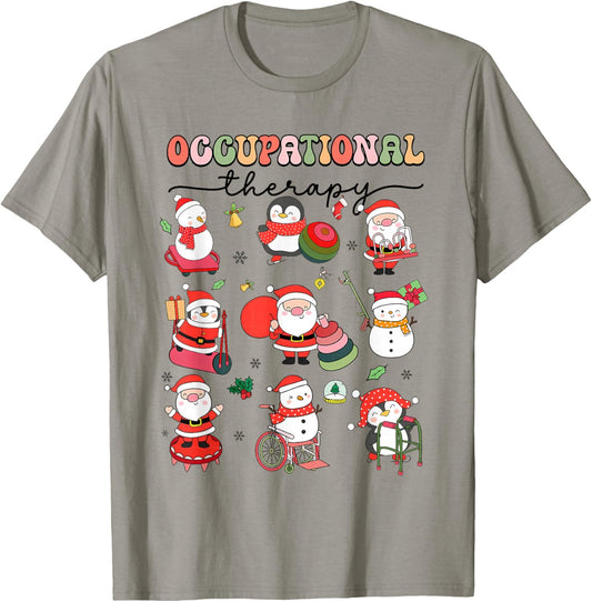 Christmas Occupational Therapy OT Therapist OT Assistant T-Shirt - T-Shirt | Sand