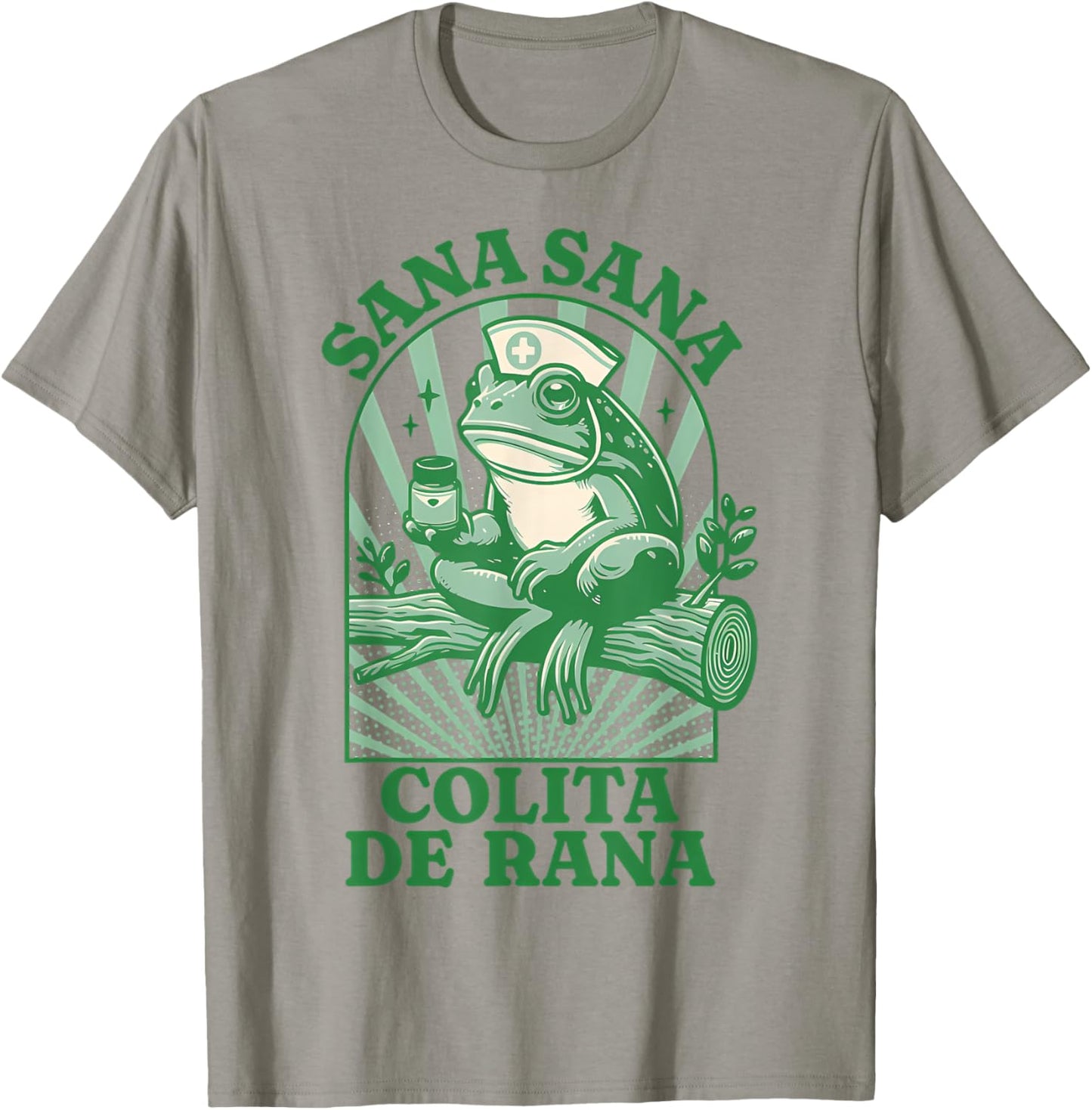 Frog Sana Sana Colita De Rana Cute Mexican Nurse T-Shirt - T-Shirt | Sand