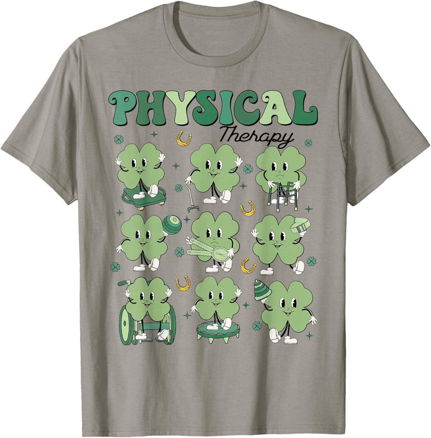 Physical Therapy PT Funny Shamrock St Patricks Day T-Shirt - T-Shirt | Sand