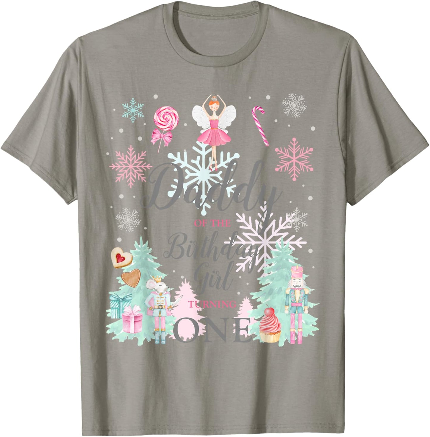 Daddy Nutcracker 1st Birthday Girl Land of Sweets Ballet T-Shirt - T-Shirt | Sand