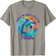 Anna Maria Island Florida Happy Watercolor Dolphin T-Shirt - T-Shirt | Sand