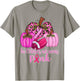 In October We Wear Pink Football Pumpkin Breast Cancer T-Shirt - T-Shirt | Sand