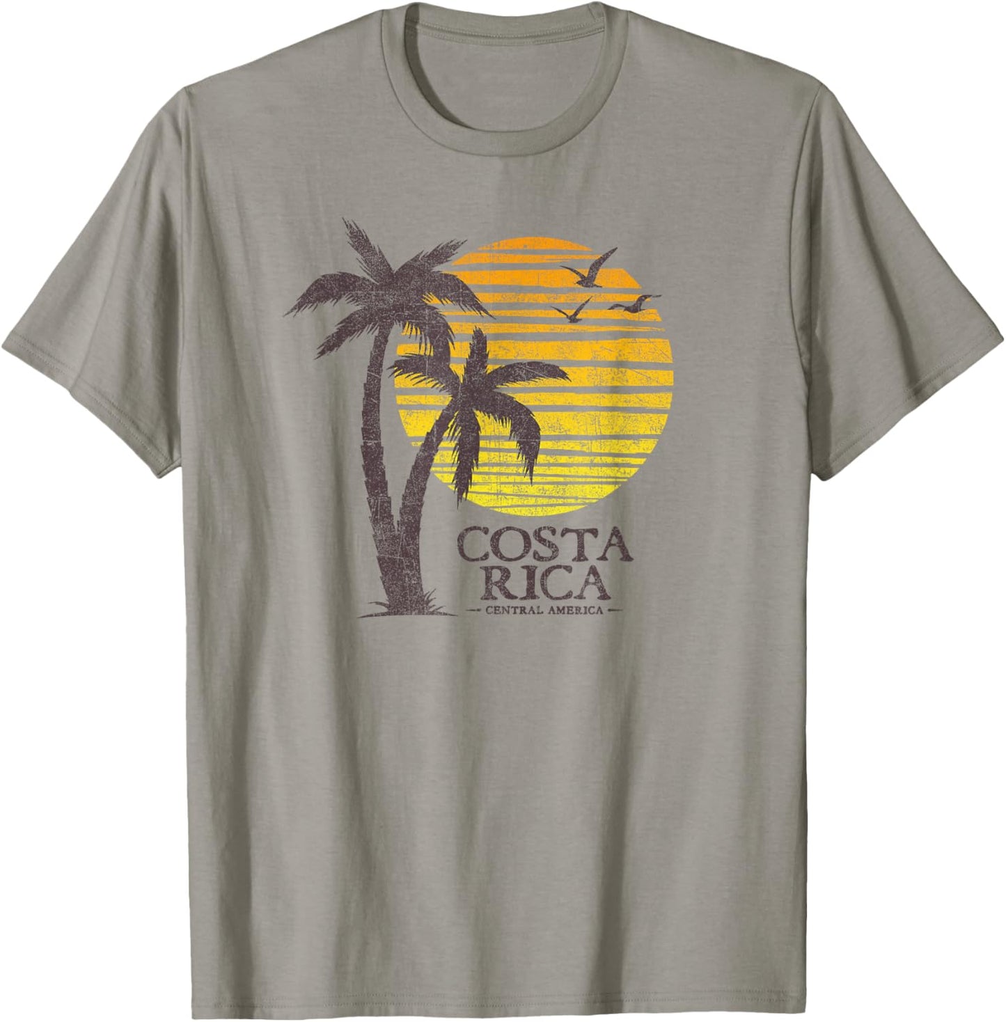 Vintage Costa Rica Souvenir Beach Sunset Retro T-Shirt - T-Shirt | Sand