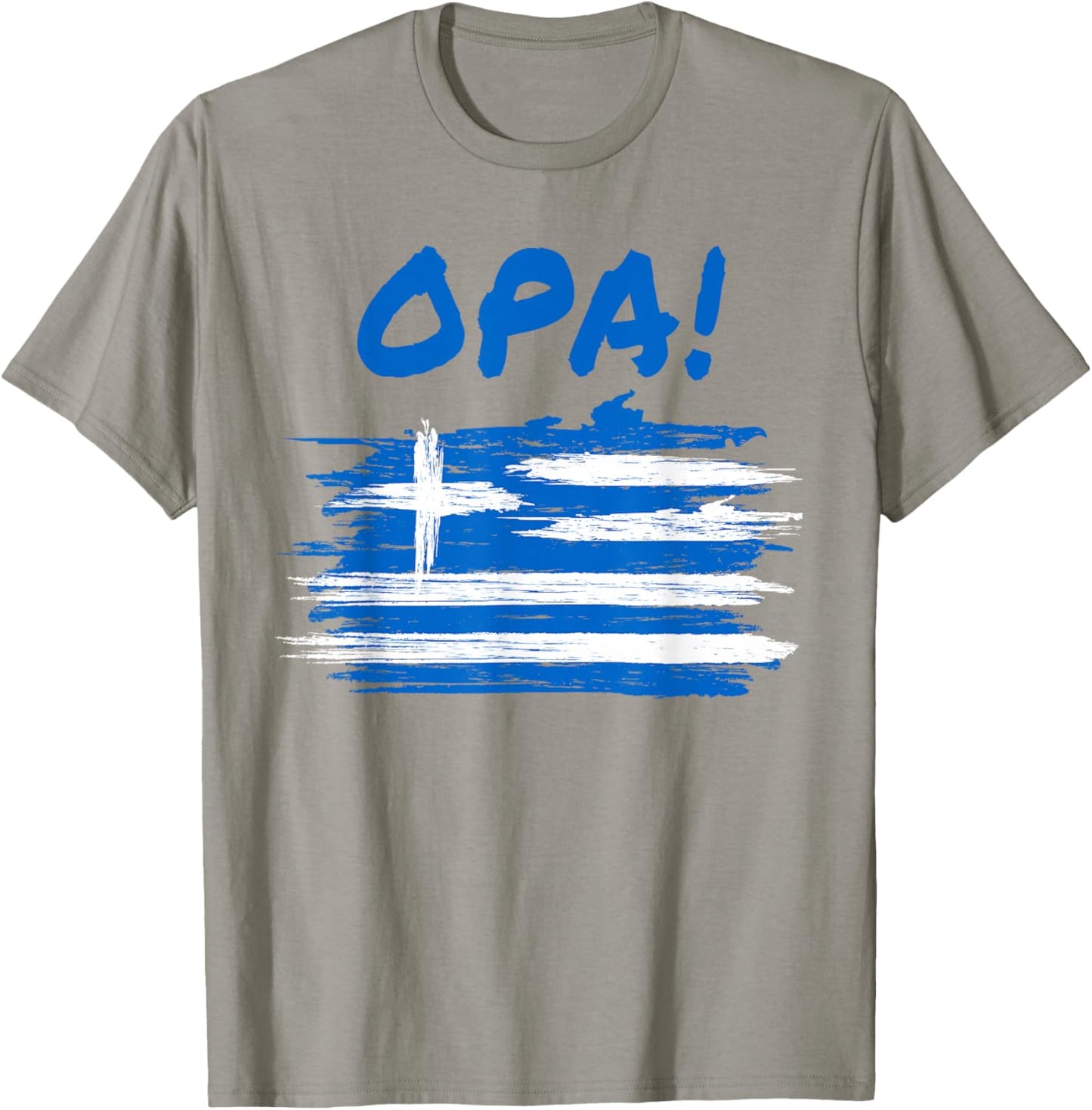 OPA! Funny Traditional Greek Party Quote & Flag of Greece T-Shirt - T-Shirt | Sand