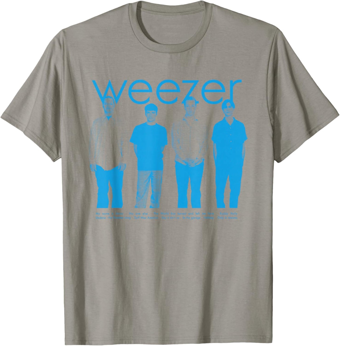 Weezer - Blue Album Anniversary Tracklist T-Shirt - T-Shirt | Sand