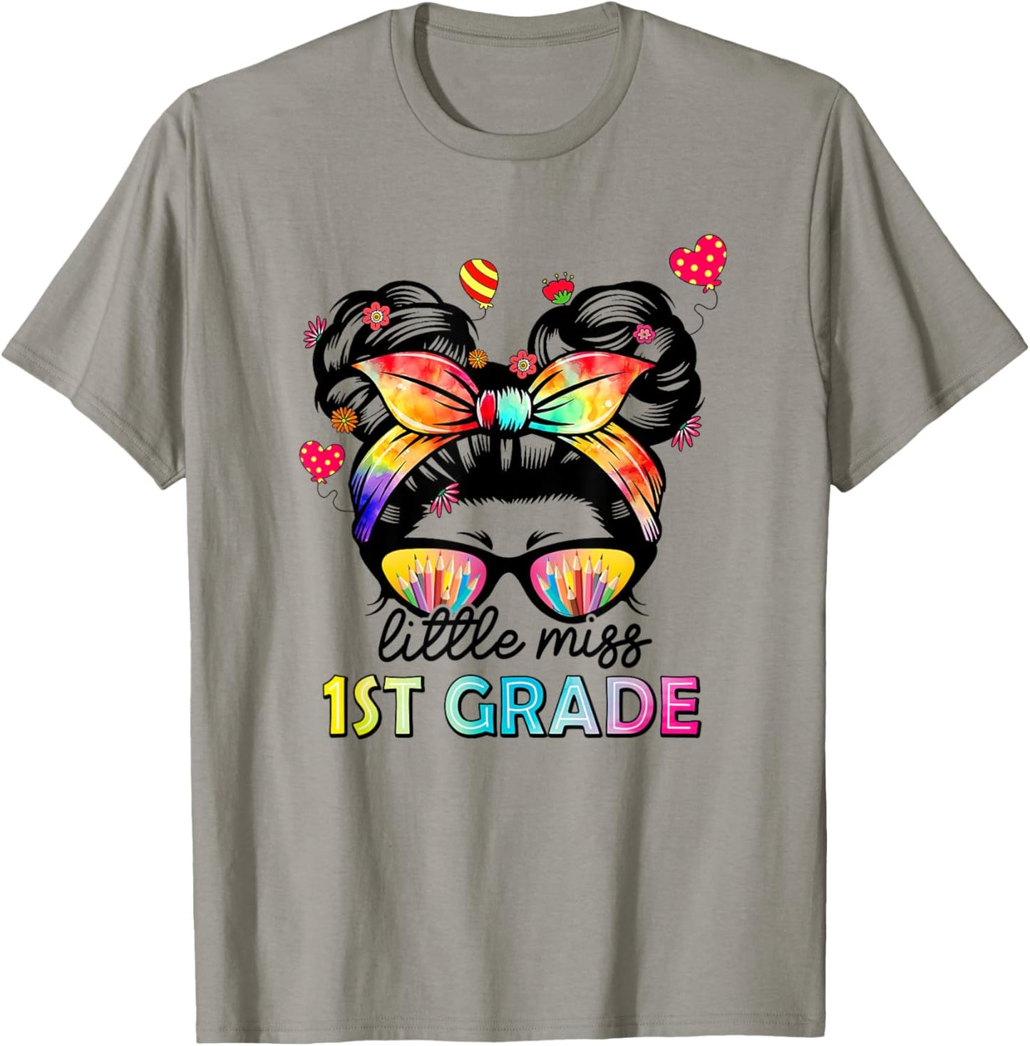 Little Miss First Grade Back To School 1st Grade Girls T-Shirt - T-Shirt | Sand