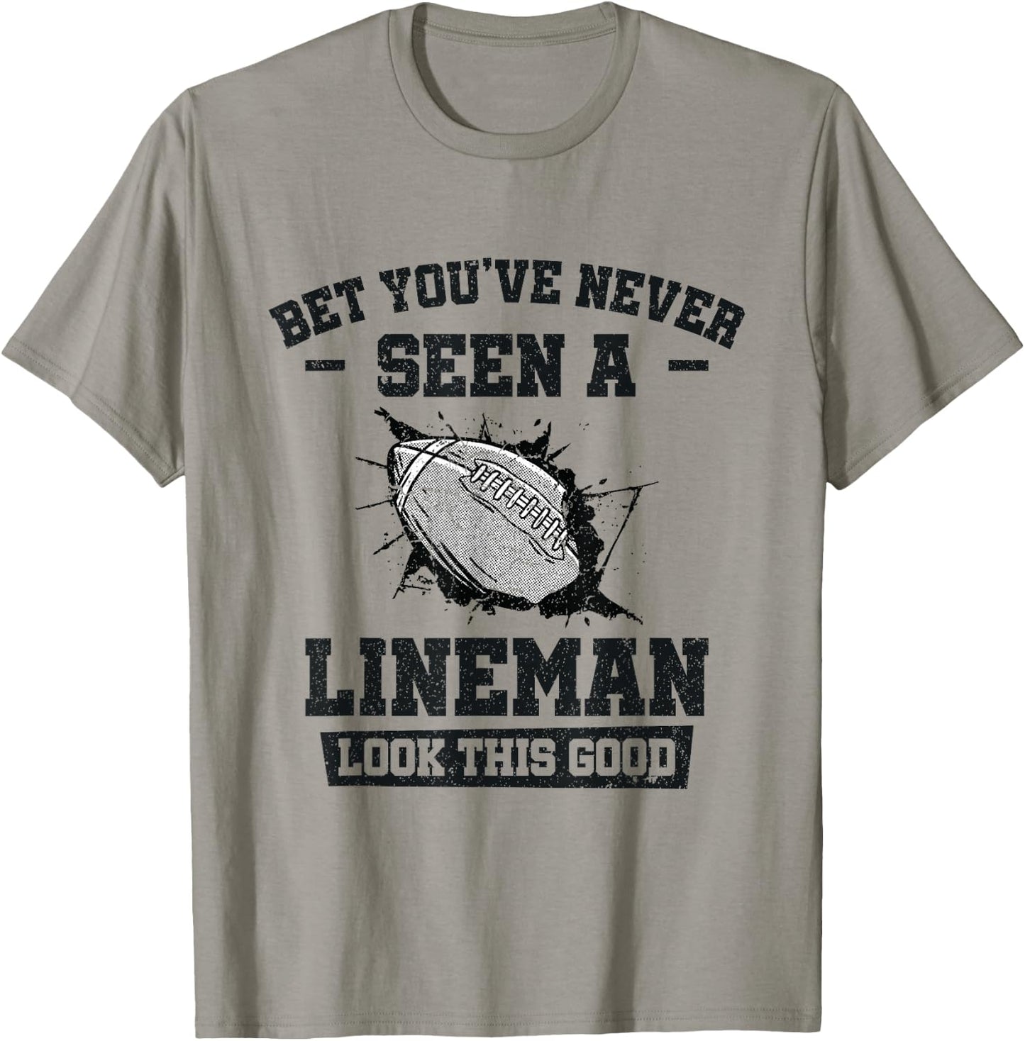 American Football Proud Lineman Football Player T-Shirt - T-Shirt | Sand