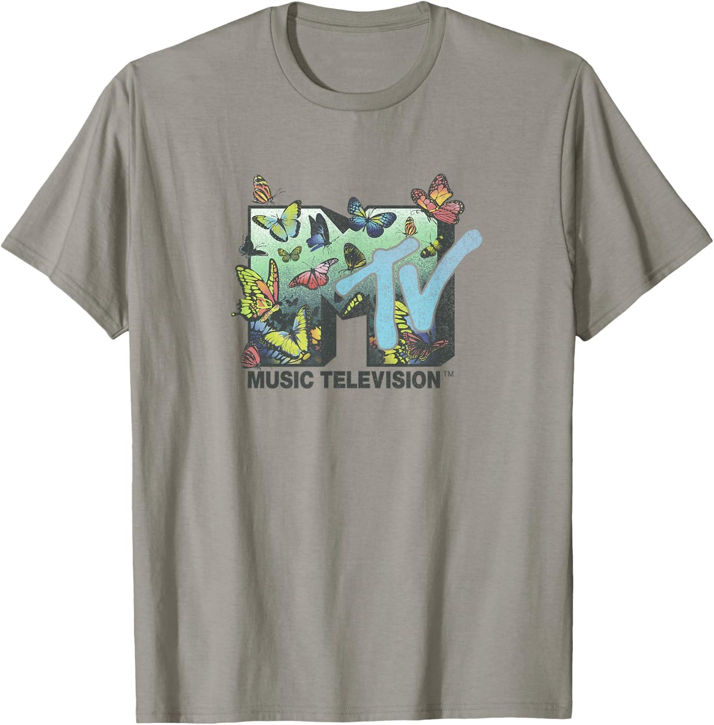 MTV Music Television Butterflies Flying Logo T-Shirt - T-Shirt | Sand