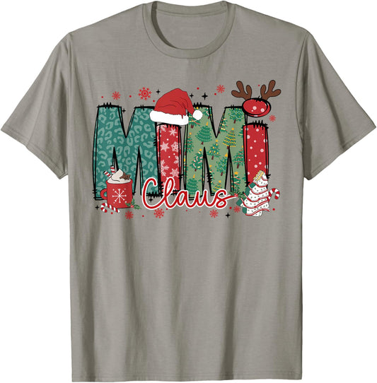 Mimi Claus Christmas Pajama Santa Claus Family Matching T-Shirt - T-Shirt | Sand