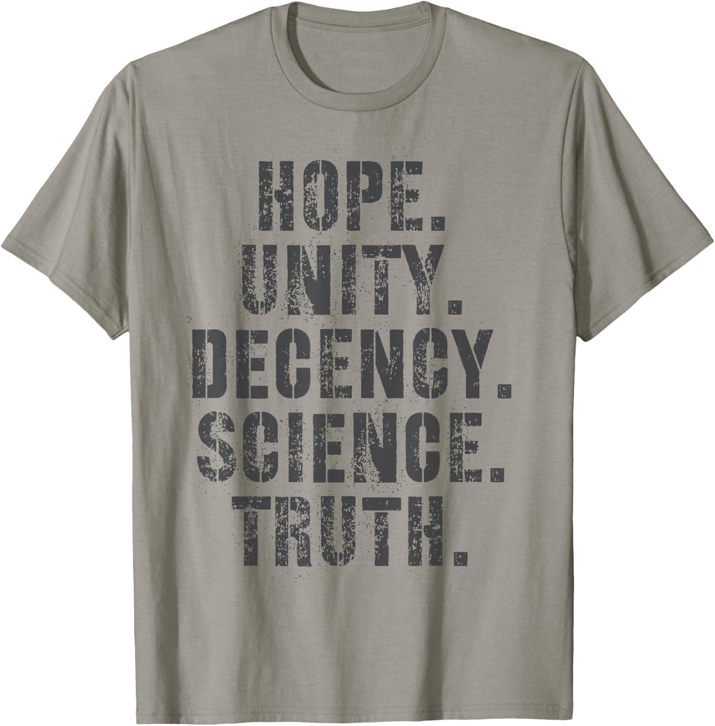 Kamala Harris Walz 2024 Hope Unity Decency Freedom Fairness T-Shirt - T-Shirt | Sand