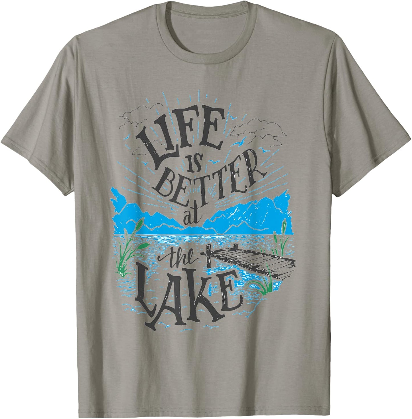 Life Is Better At The Lake Pontoon Boat T-Shirt - T-Shirt | Sand