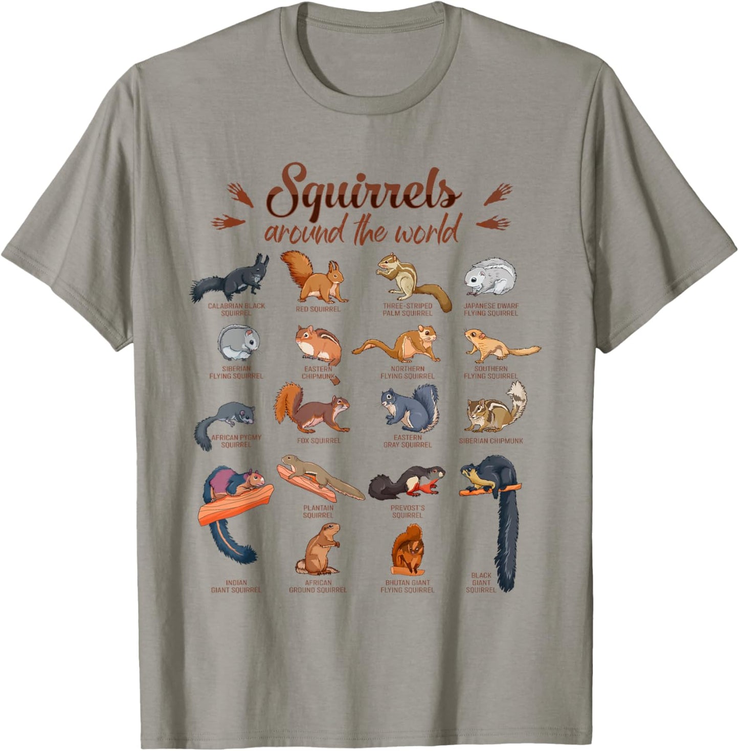 Squirrels Around the World - Squirrel T-Shirt - T-Shirt | Sand