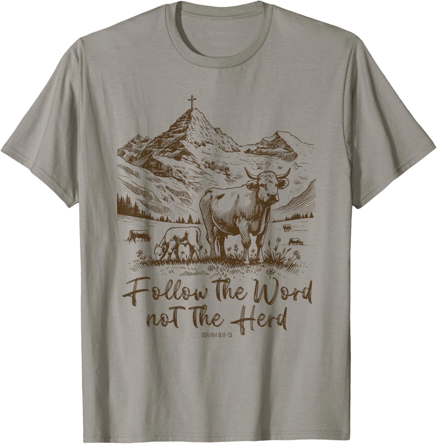 Follow The Word Not The Herd T-Shirt - T-Shirt | Sand
