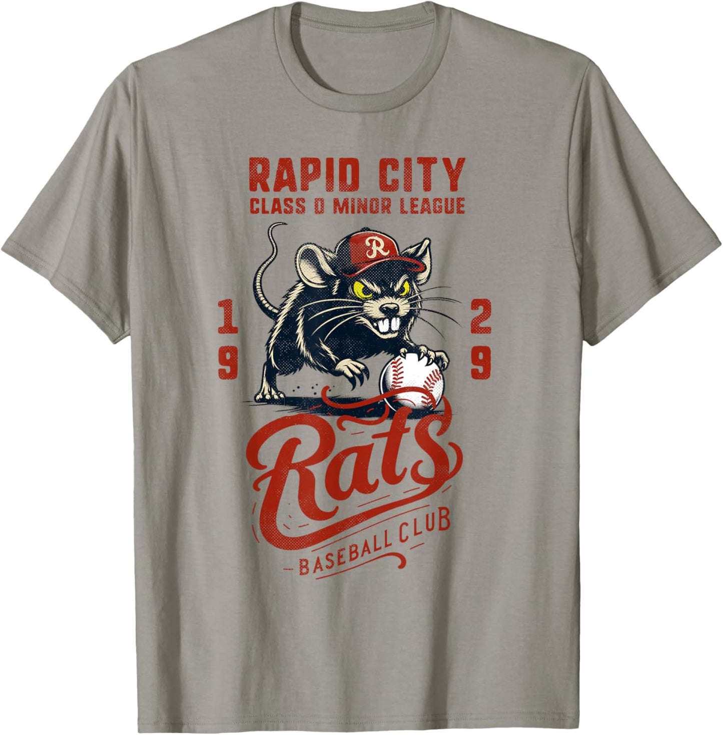 Rapid City Rats Retro Minor League Baseball Team T-Shirt - T-Shirt | Sand