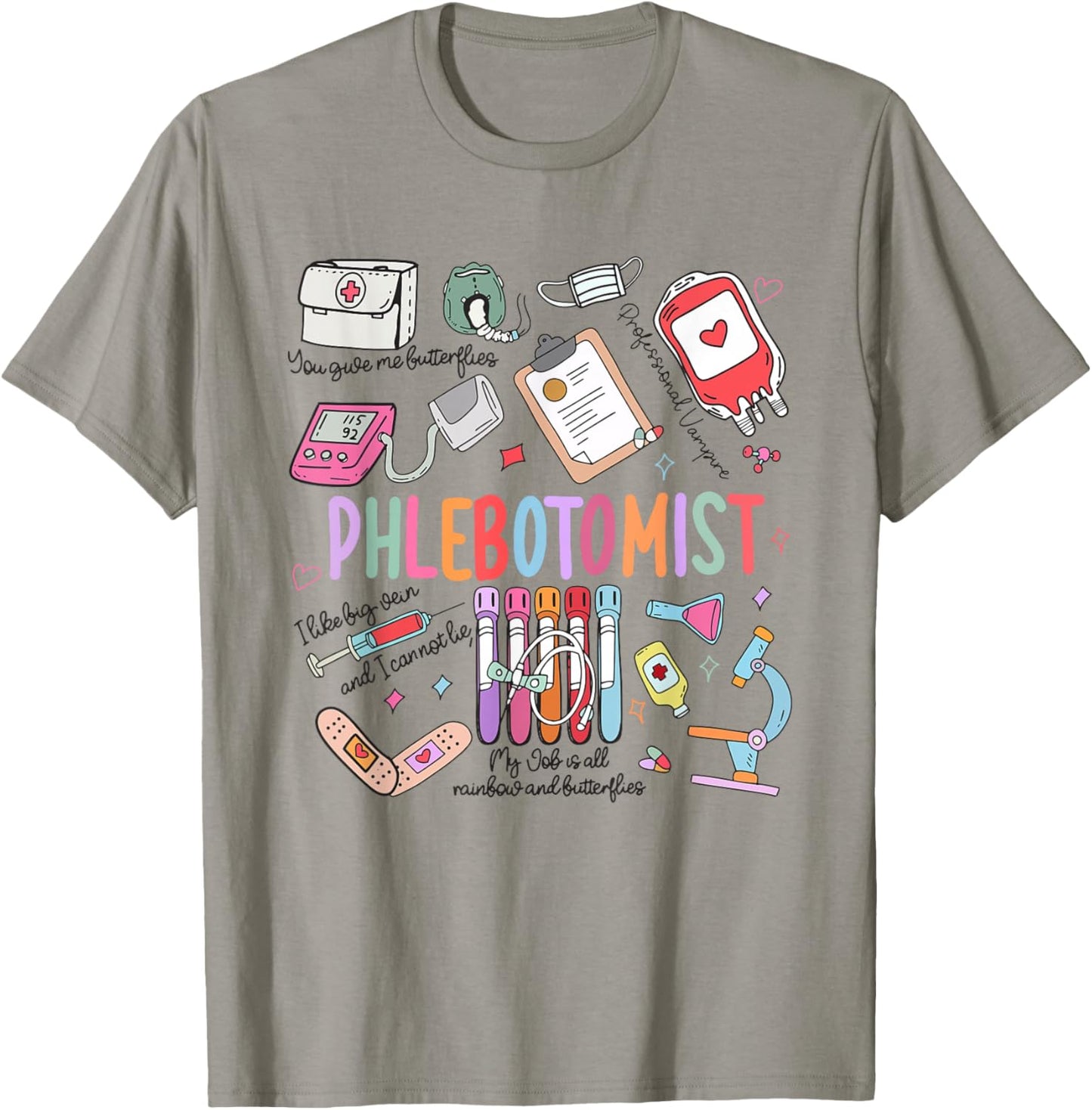 Women Phlebotomist Tech Phleb Tech Nurse Appreciation T-Shirt - T-Shirt | Sand