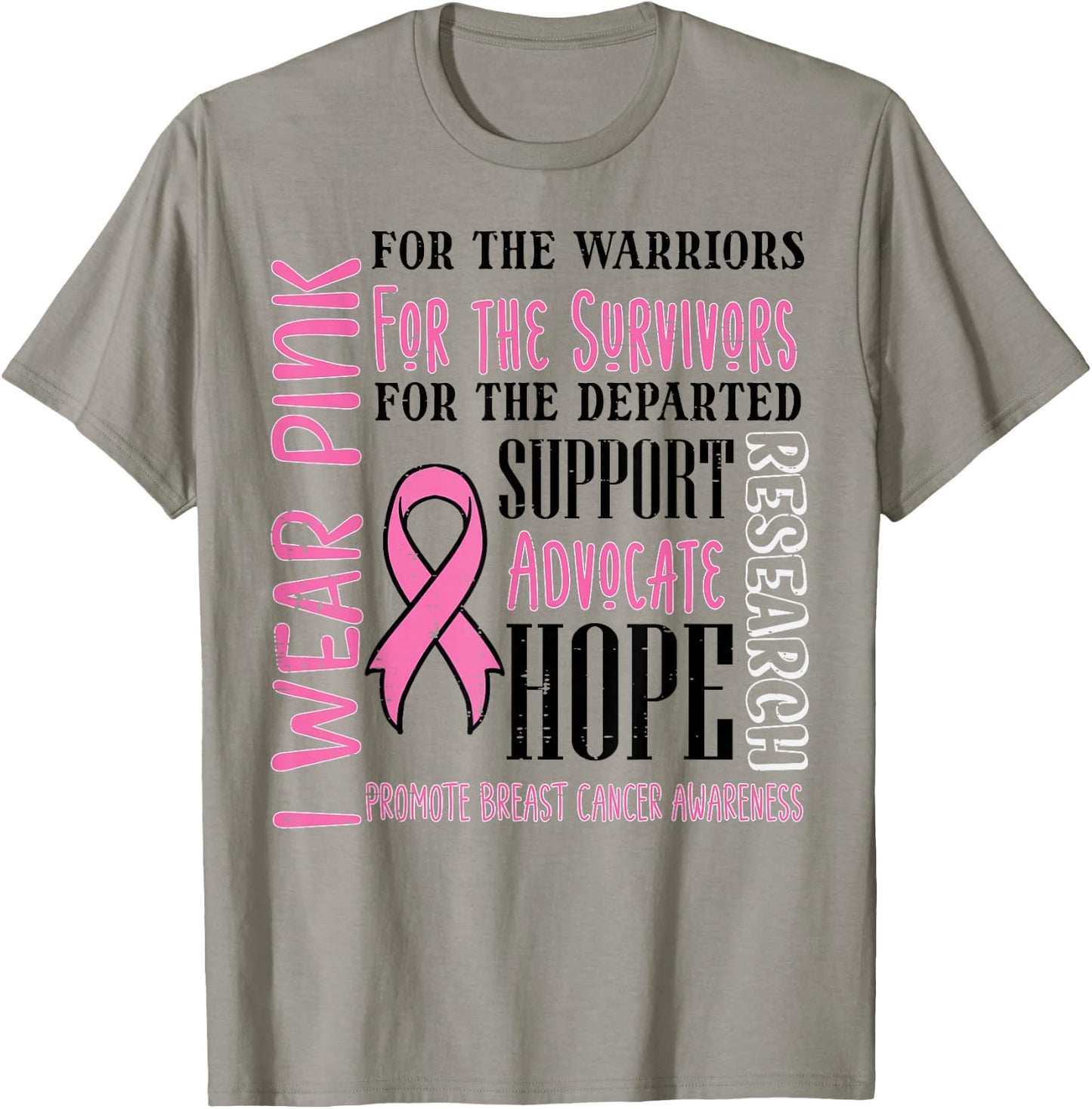 I Wear Pink For Survivors Breast Cancer Awareness Women T-Shirt - T-Shirt | Sand