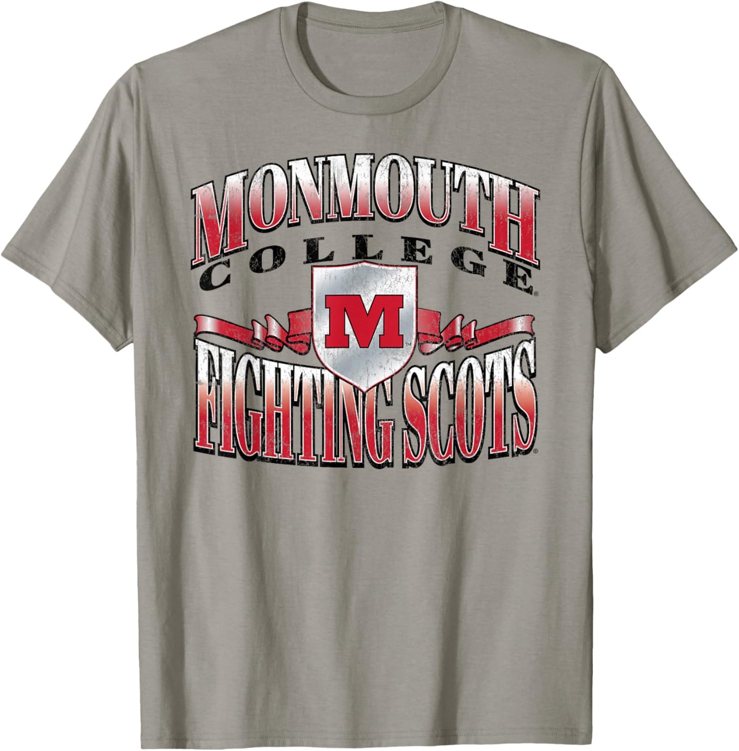 Monmouth College Fighting Scots Retro Class Heather Gray T-Shirt - T-Shirt | Sand
