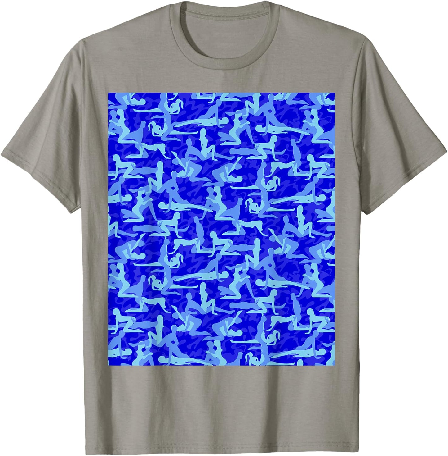 Kamasutra Camouflage (light and royal blue, blue) T-Shirt - T-Shirt | Sand