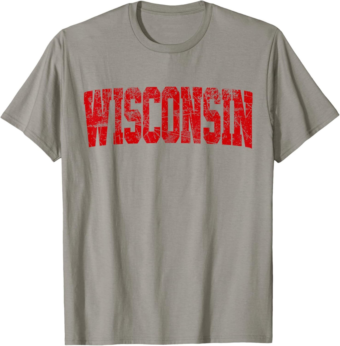 Vintage Wisconsin Wisconsin Red Retro Wisconsin T-Shirt - T-Shirt | Sand