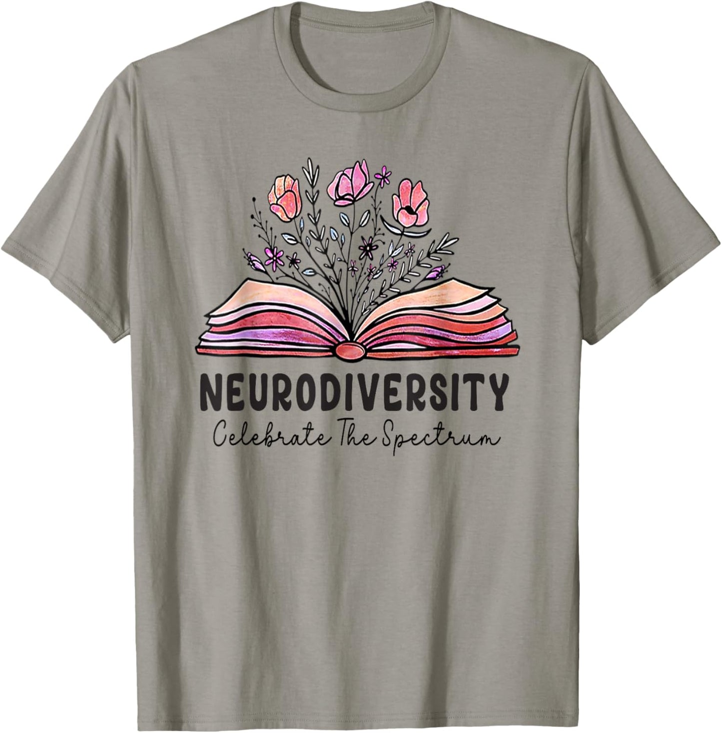 Neurodiversity celebrate the spectrum Brain Autism Awareness T-Shirt - T-Shirt | Sand