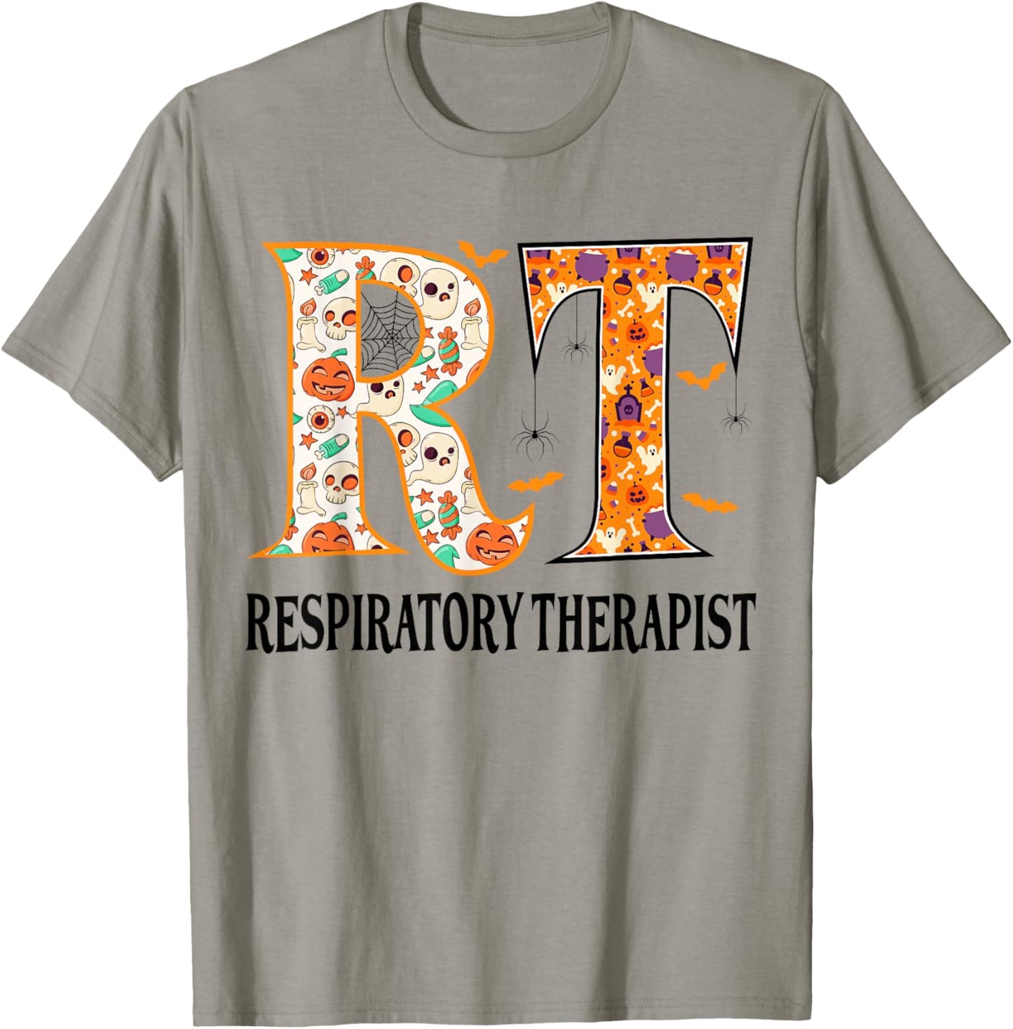 RT Halloween Respiratory Therapist Halloween RT Nurse T-Shirt - T-Shirt | Sand