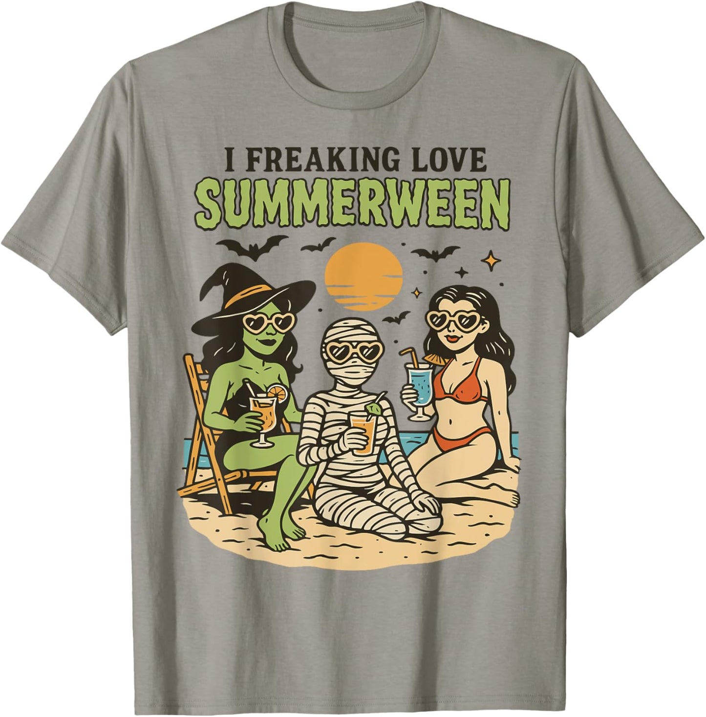Summerween Spooky Summer Summerween Party Halloween Summer T-Shirt - T-Shirt | Sand