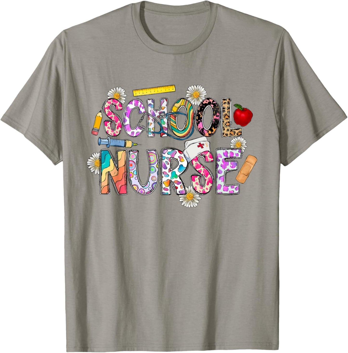 School Nurse Appreciation Nursing Nurse Day & Nurse Week T-Shirt - T-Shirt | Sand