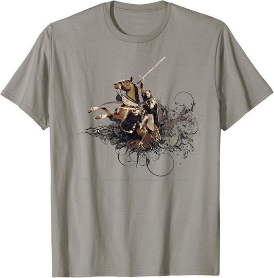 The Lord Of The Rings Aragorn Horse Portrait T-Shirt - T-Shirt | Sand