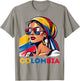 Colombians Souvenirs Products Woman Flag Roots Colombia T-Shirt - T-Shirt | Sand