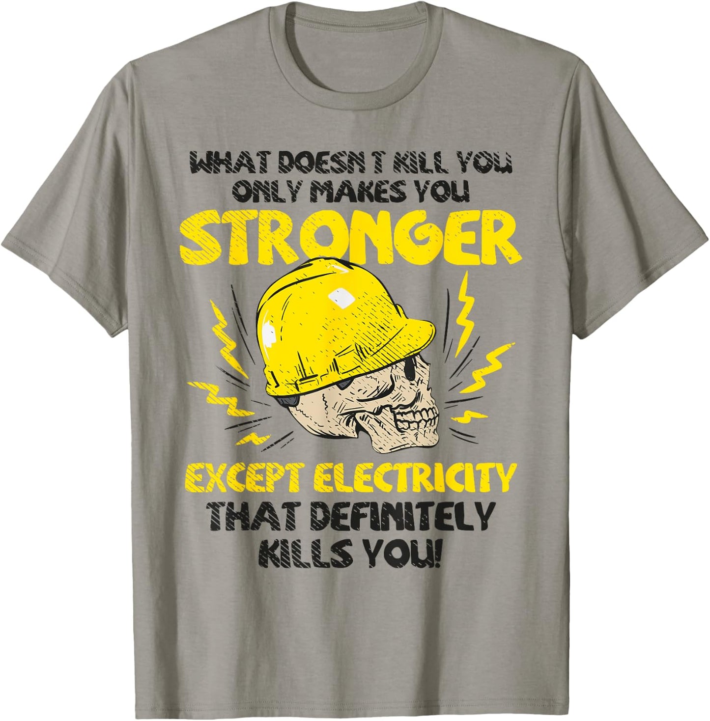Electrician Electrical Worker Journeyman Wireman Scull T-Shirt - T-Shirt | Sand