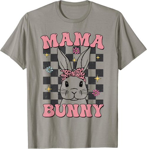 Retro Groovy Mama Bunny Matching Family Easter Mom Mother