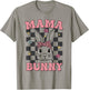 Retro Groovy Mama Bunny Matching Family Easter Mom Mother T-Shirt - T-Shirt | Sand