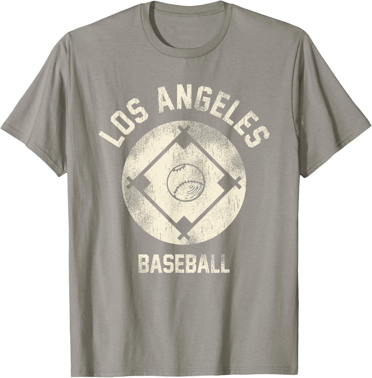 Retro Los Angeles Baseball Diamond T-Shirt - T-Shirt | Sand