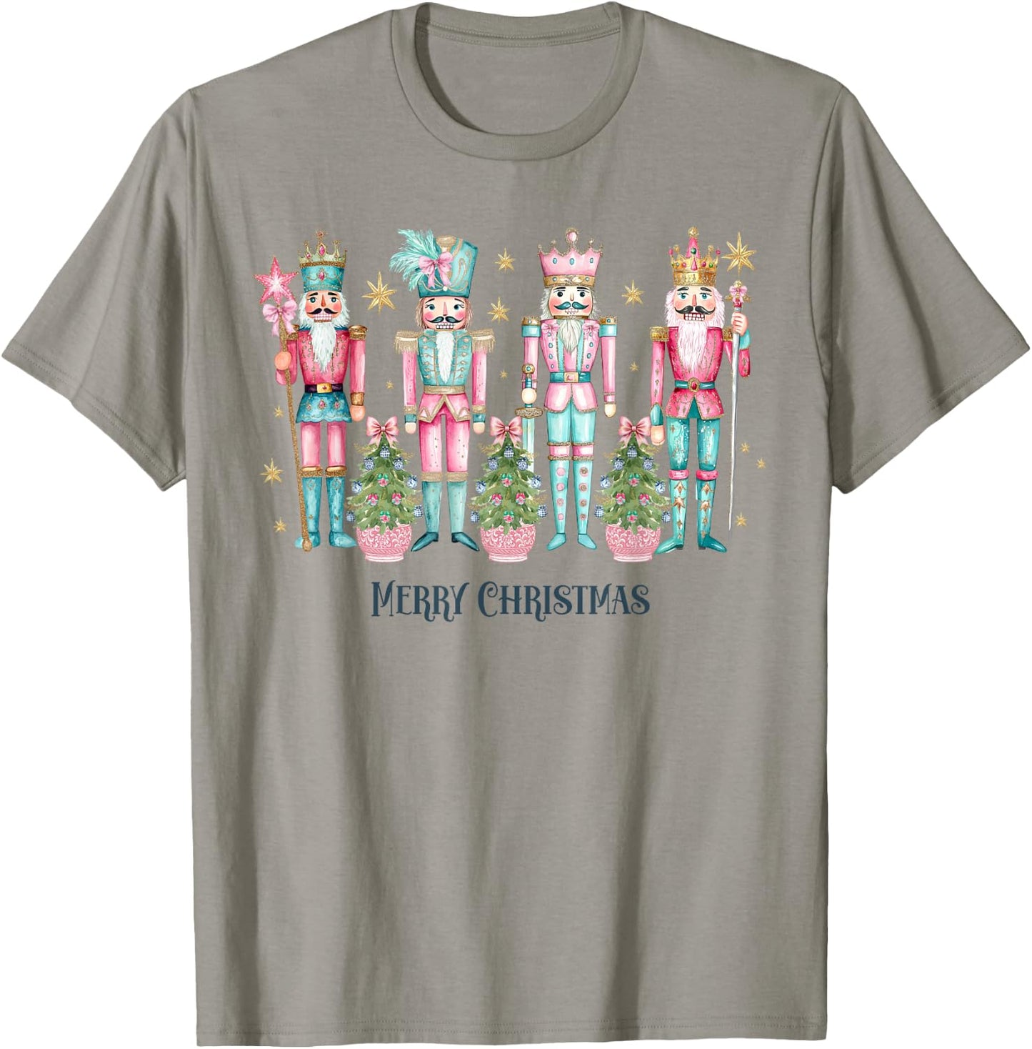 Nutcracker Christmas Pink Teal Coquette Y2K Ballet T-Shirt - T-Shirt | Sand