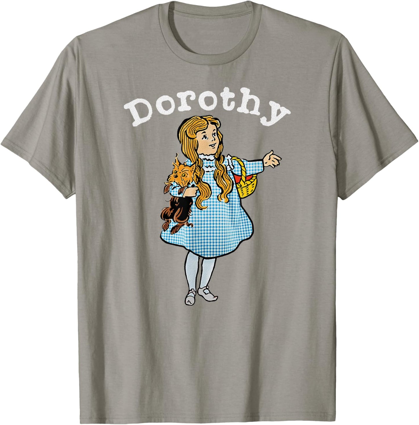 Vintage Fairytale Dorothy Toto Art-Pink Wizard of OZ Dorothy T-Shirt - T-Shirt | Sand