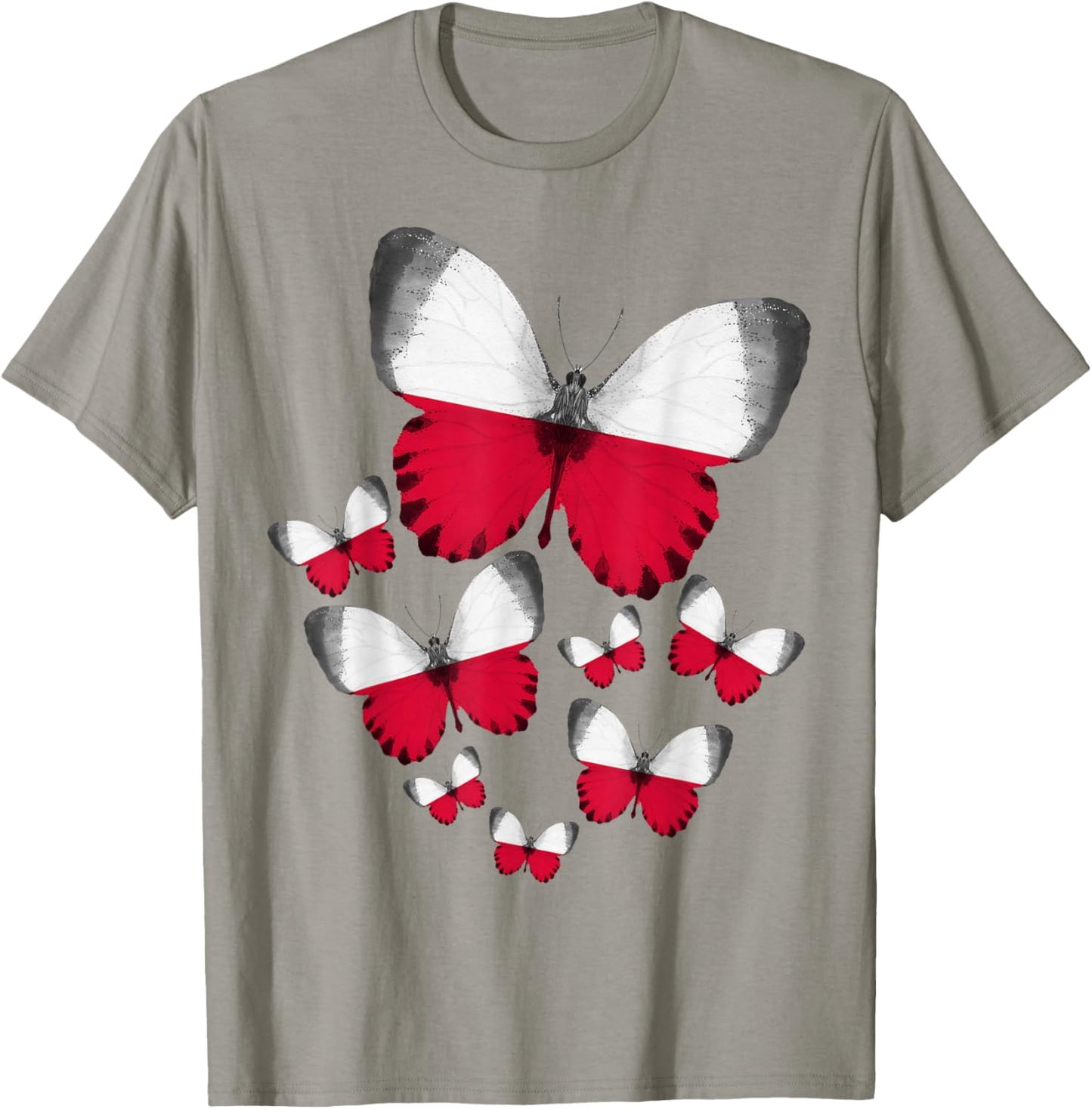 Polish Flag Outfit Ideas For Kids & Poland Polska Butterfly T-Shirt - T-Shirt | Sand