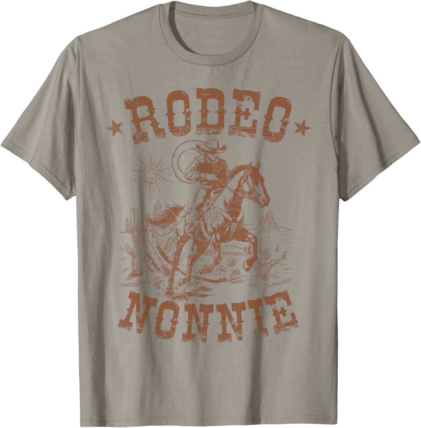Rodeo Nonnie Western Cowboy Family Matching Mother's Day T-Shirt - T-Shirt | Sand