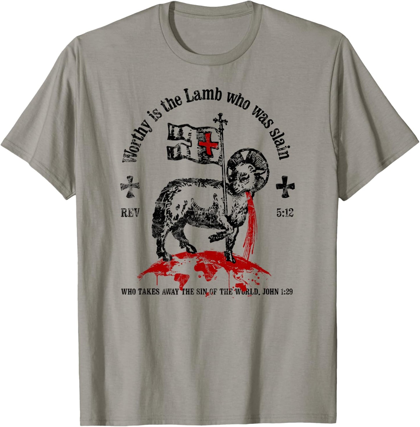 Worthy is the Lamb that was Slain Christian T-Shirt - T-Shirt | Sand
