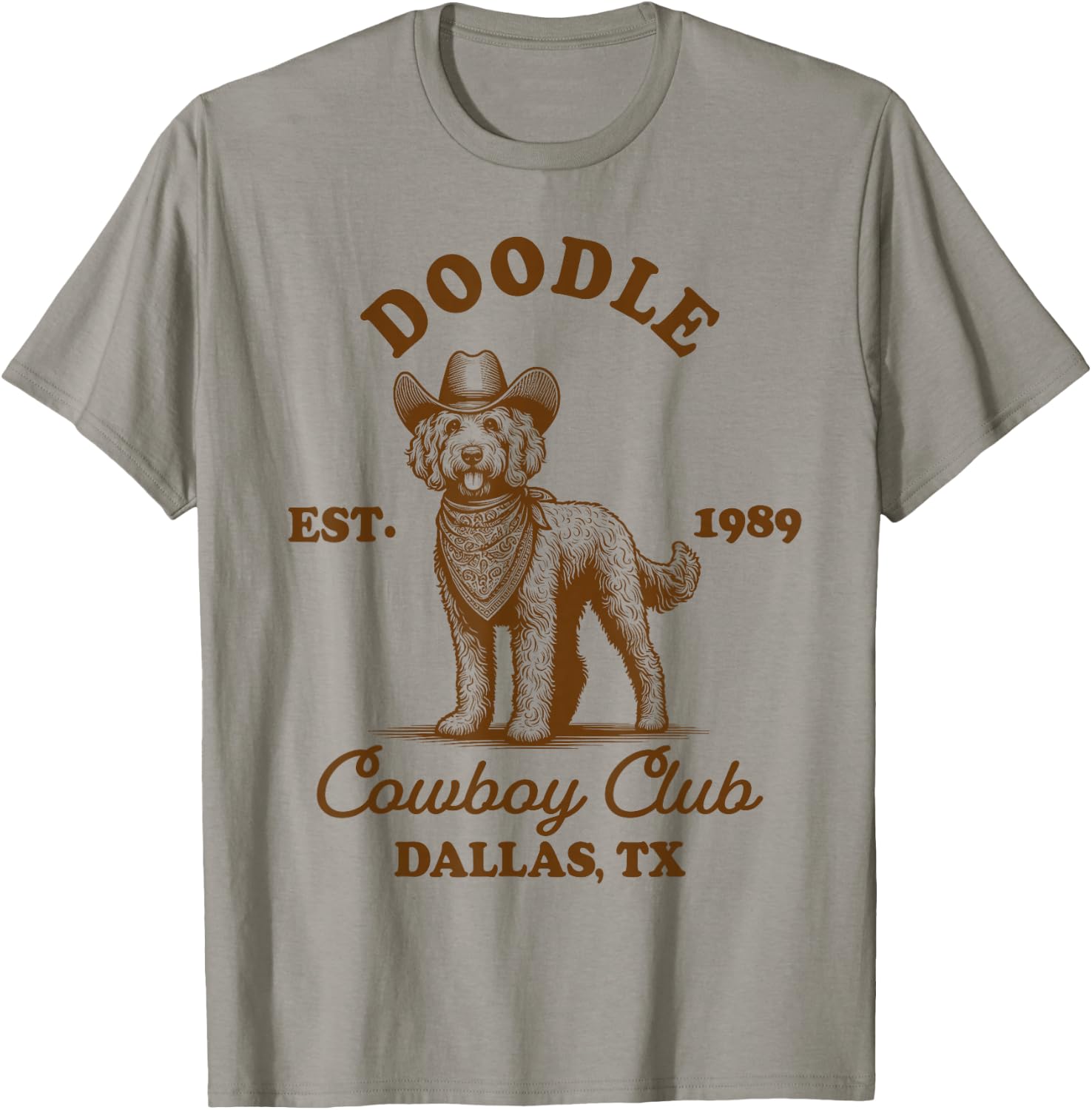Doodle Mom Doodle Lover Western Howdy Doodle Cowboys Club T-Shirt - T-Shirt | Sand