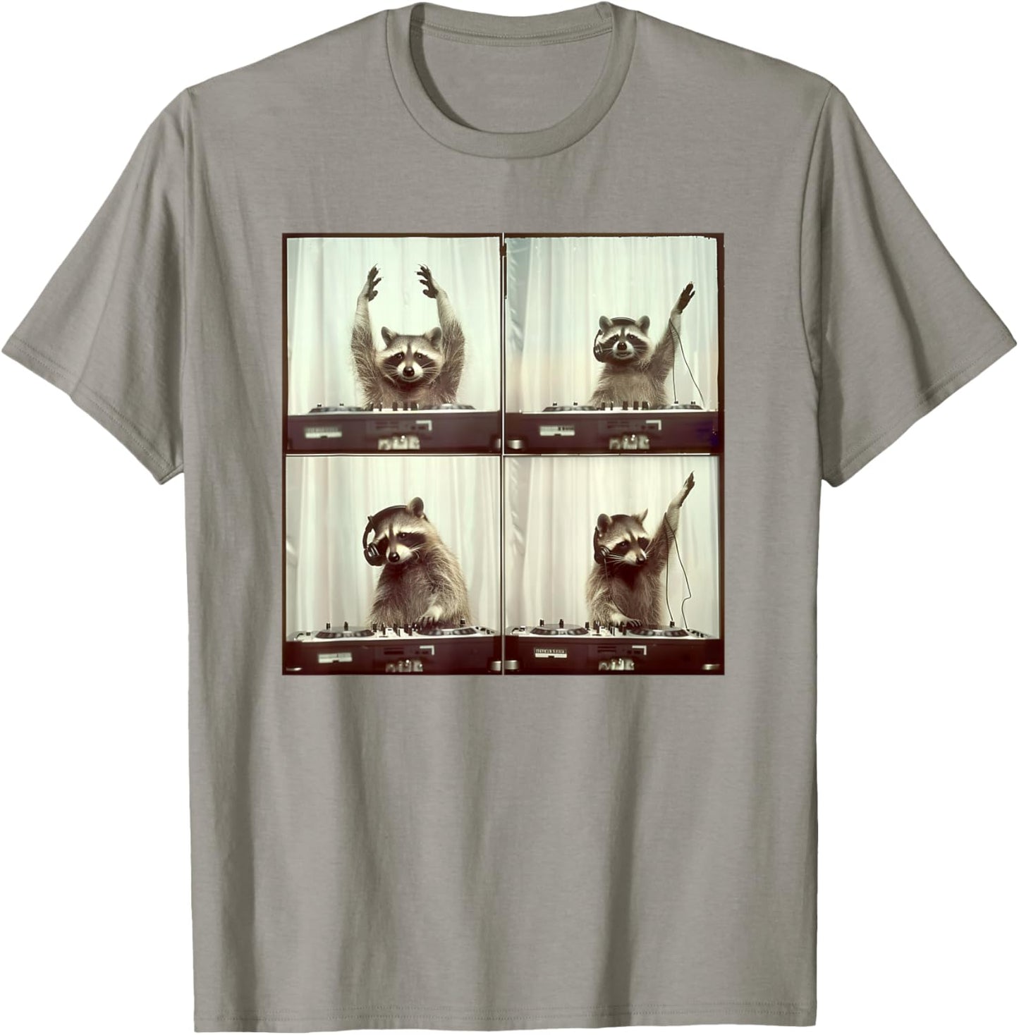 Funny Raccoon Party T-Shirt - T-Shirt | Sand