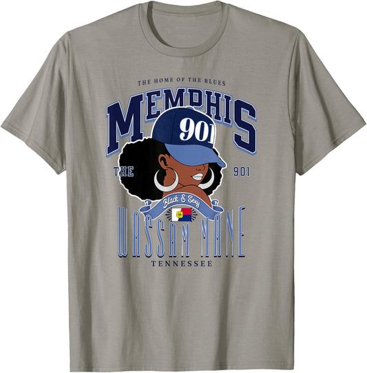 901 Area Code Memphis TN Unapologetically Melanated T-Shirt - T-Shirt | Sand